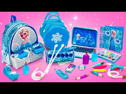Elsa’s School Supplies Makeover! 🎒✨ From Backpack to Magical Earbuds!