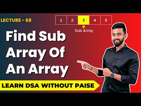 Find Sub Array Of An Array | FREE DSA Course in JAVA | Lecture 68