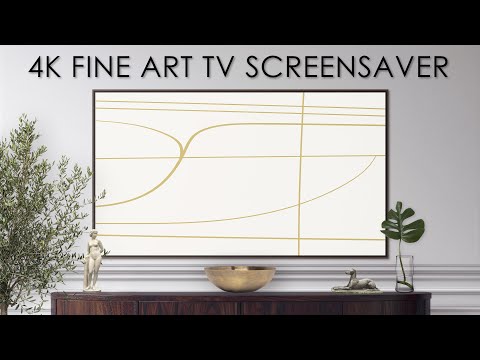 Modern Art TV Art Screensaver | Fall Boho Line Art | Autumn TV Background | 4K Fine Art for your TV