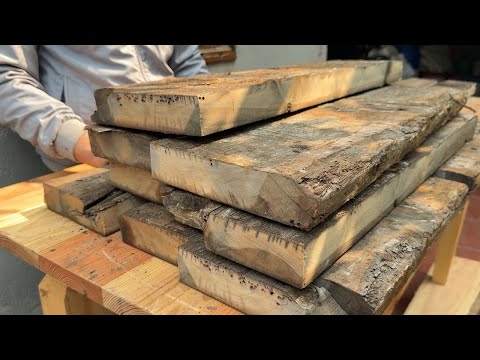 Epic Woodworking: Transforming Old Shipwood into a Stunning Table