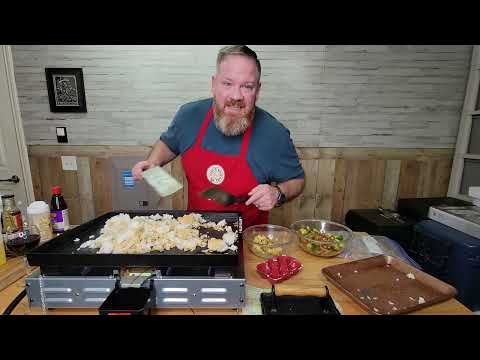 Shrimp fried rice Griddle recipe