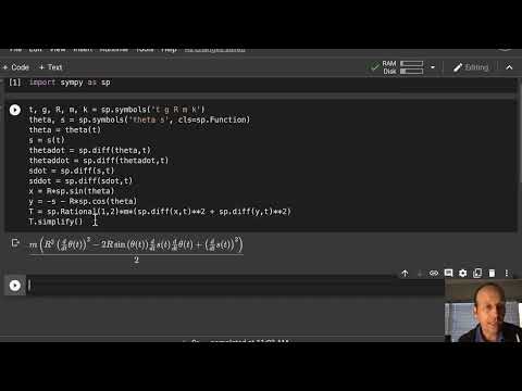 Lagrangian Mechanics | Spring Mount Pendulum (with Python and sympy)
