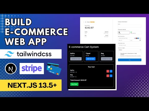 Build Next.js 14+ E-Commerce Web App with Stripe Payment and Tailwind CSS