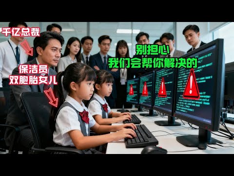 千億總裁即將失去一切，直到清潔工的雙胞胎女兒在幾分鐘內拯救了公司，改變了他的一生！#感人故事 #感人壹幕 #故事分享