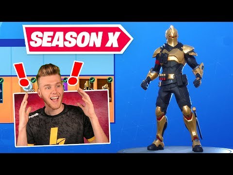*NEW* SEASON X BATTLEPASS In Fortnite (GOLD KNIGHT?!?)
