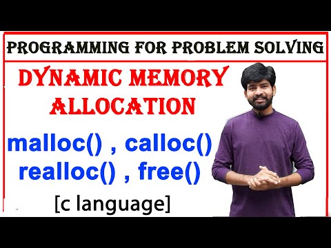 dynamic memory allocation | malloc function, calloc function, realloc function, free function | pps