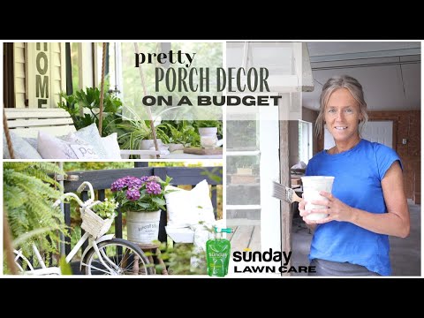 Spring Front Porch Decor ~ DIY Porch Decor ~ Patio Decor ~ Deck Makeover ~ Spring Deck Decor