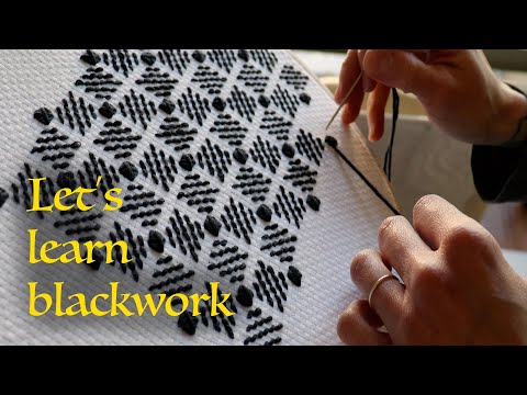 Let's learn historical blackwork embroidery (and make a cute modern bag)