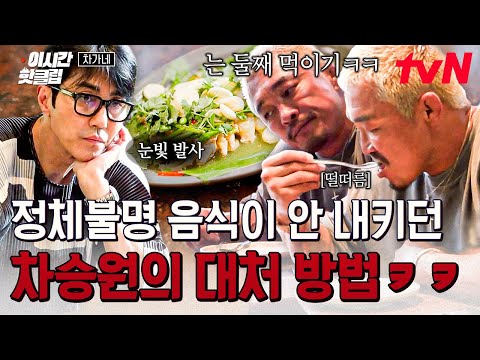 [#차가네] 정체불명 음식을 마주한 보스와 행동 대장의 차이👀 추성훈부터 먹이고 맛보는 차승원ㅋㅋ🥄