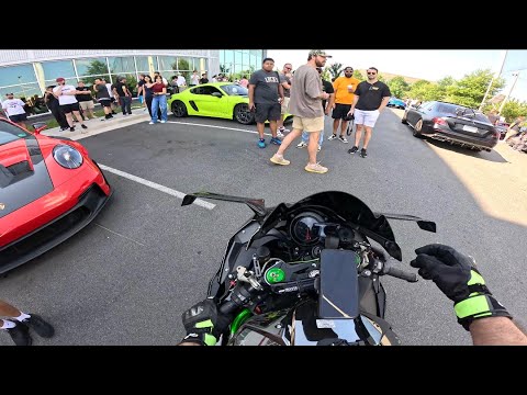 Taking My Ninja H2 to A Supercar Meet!! *RAW Reactions*