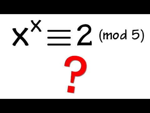 My first x^x congruence: x^x≡2 (mod5)