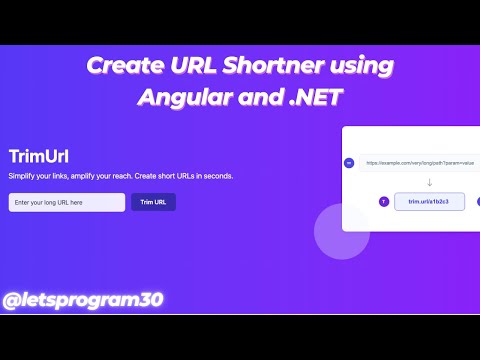 URL Shortener Project using Angular and .NET Web API | .NET and angular project tutorial | Part 1