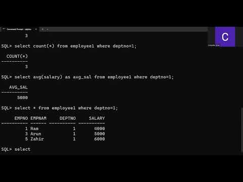 Aggregate functions in SQL