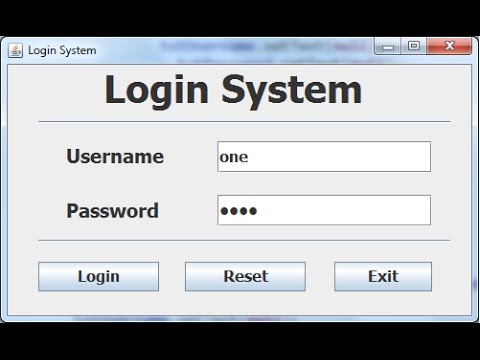 How to Create a Login Systems in Java Eclipse