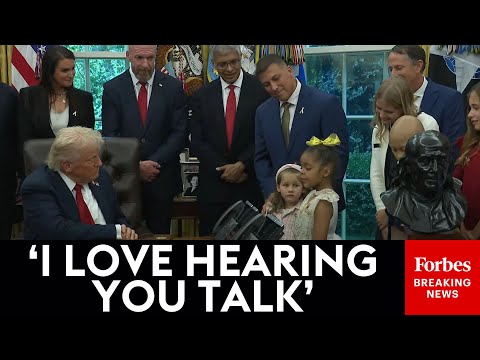 WATCH: President Trump Speaks To Child Cancer Survivors In The Oval Office