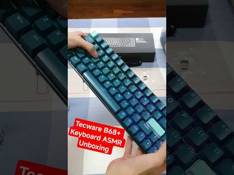 Tecware B68+ Mechanical Keyboard Unboxing (ASMR) & Typing Test #gateron #unboxing #asmr #shorts