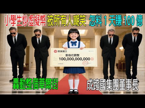 小學生炒虛擬幣，被所有人嘲笑，怎料1天賺100億，轟動華爾街，成跨國集團董事長！