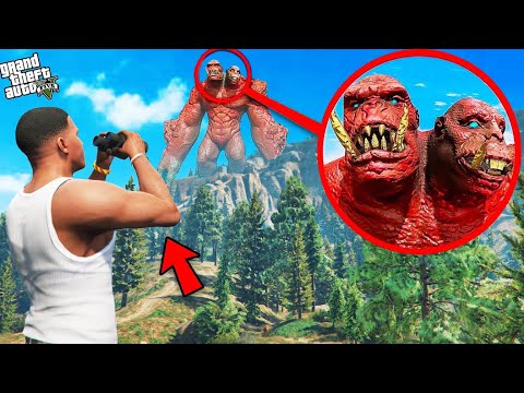 GTA 5 : I Found A Scary Red Monster In Los Santos GTA 5 !