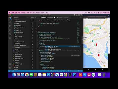 React Native Google Maps | React Native Google Places Autocomplete | Part 5