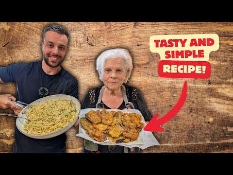 Authentic Italian Fried Eggplant & Garlic Pasta with Nonna