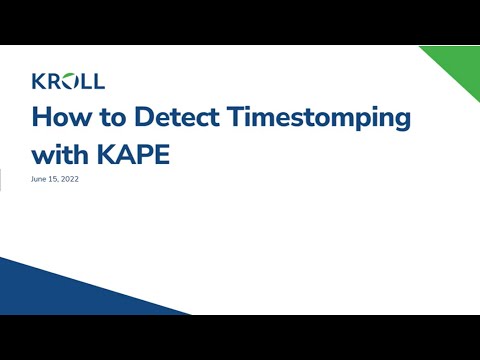 How to Identify Timestomping using KAPE