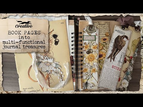 Lets Use Book Pages to make Multi-functional Journal Treasures
