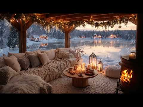 Gentle Snowstorm & Cold Winter Wind ❄️ | Peaceful Christmas Eve Ambience