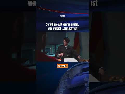 So will die AfD prüfen, wer wirklich „deutsch“ ist | heute-show #shorts