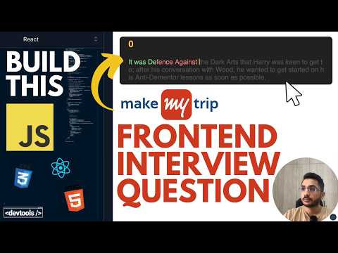 Solving MakeMyTrip Frontend Interview Question | Typing Test Game