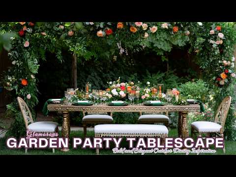 Glamorous Garden Party Tablescape Ideas: Bold and Elegant Outdoor Dining Inspiration