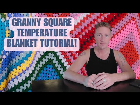 How to Make a Granny Square Temperature Blanket | Full Crochet Tutorial! 🧶