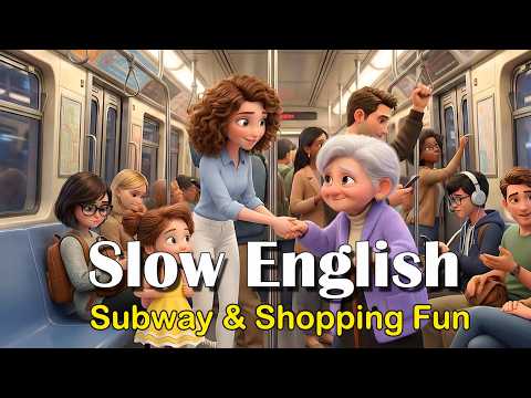 Easy English Listening Practice(A2 Level)丨Subway Adventure & Window Shopping Trip丨Easy conversation