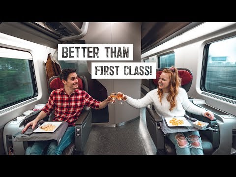 High Speed EXECUTIVE CLASS Train Ride! - Tour & Food Review (Venice, Italy to Rome)