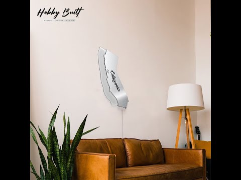 California Edge Lit Sign Brushed Aluminum & Acrylic Sign | Made in the USA