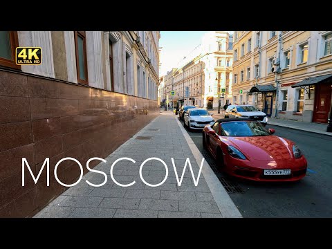 🍂 Осень в столице России! Прогулка по красивым улицам Москвы в 4K HDR 🇷🇺 