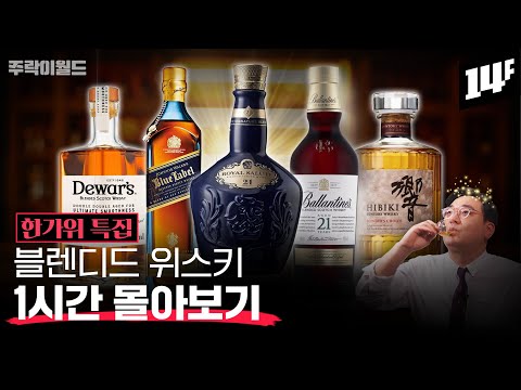 연휴에 쭉 틀어놓고 보세요~ 조니워커, 발렌타인, 로얄살루트, 듀어스, 히비키 모음 | 주락이월드 / 14F