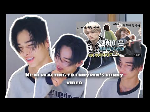Ni-ki reaction to fan made compilation of enhypen's funny moments