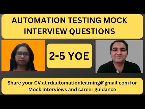 Software Testing Mock Interview| Automation Testing Interview| RD Automation Learning