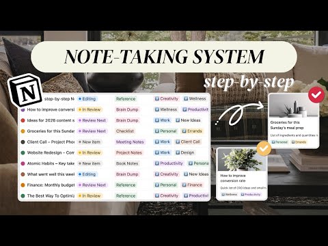 Simple Note-Taking System in Notion + Free Template | Best Beginner's Tutorial