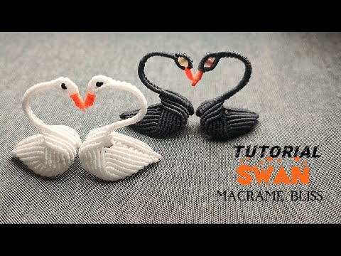 Macrame Swan 🦢How to make thread hanger| DIY tutorial step by step💞macrame earrings