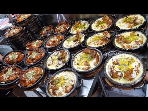 How to make Amazing Grilled chicken - Korean Street Food / 남양주 치킨 맛집 본토박이장작구이