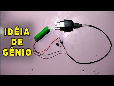 COMO CARREGAR BATERIA DE LÍTIO COM CARREGADOR DE CELULAR passo a passo