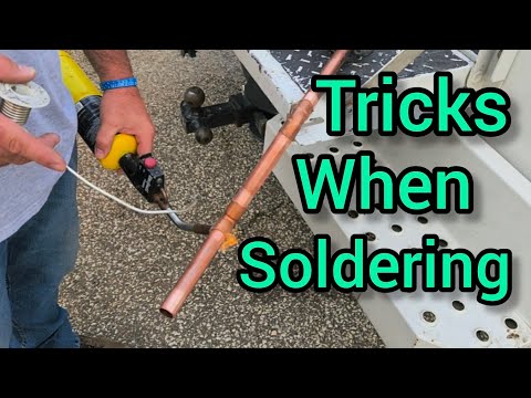 How I solder copper pipe with a  couple tricks