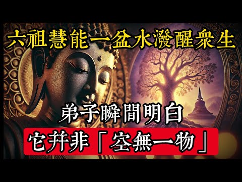 六祖慧能一盆水潑醒眾生！弟子瞬間明白它並非「空無一物」#佛學 #禪宗 #佛教哲學 #佛教經典