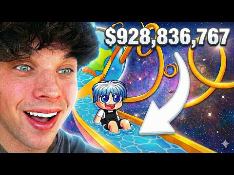 Spending $928,836,767 Building a WATERSLIDE in Roblox 