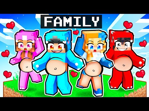 Having a PREGNANT FAMILY in Minecraft!