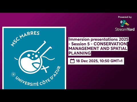 Immersion presentations 2025 - Session 5 - CONSERVATION MANAGEMENT AND SPATIAL PLANNING