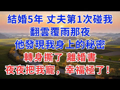 結婚5年，丈夫第一次碰我，翻雲覆雨那夜，他發現我身上的秘密，轉身撕了離婚書，夜夜把我寵，幸福極了！#為人處世#故事分享#故事#小說#情感#生活經驗