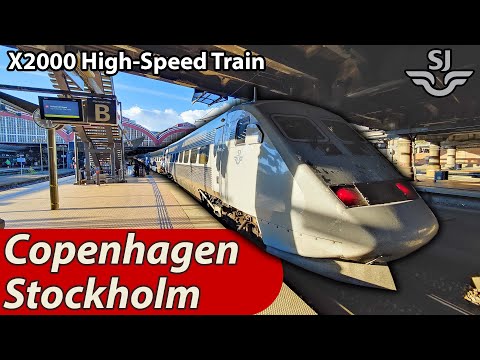 Swedens excellent X2000 High Speed train from Copenhagen to Stockholm!