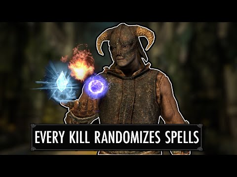 Skyrim But Every Kill Randomizes My Spells